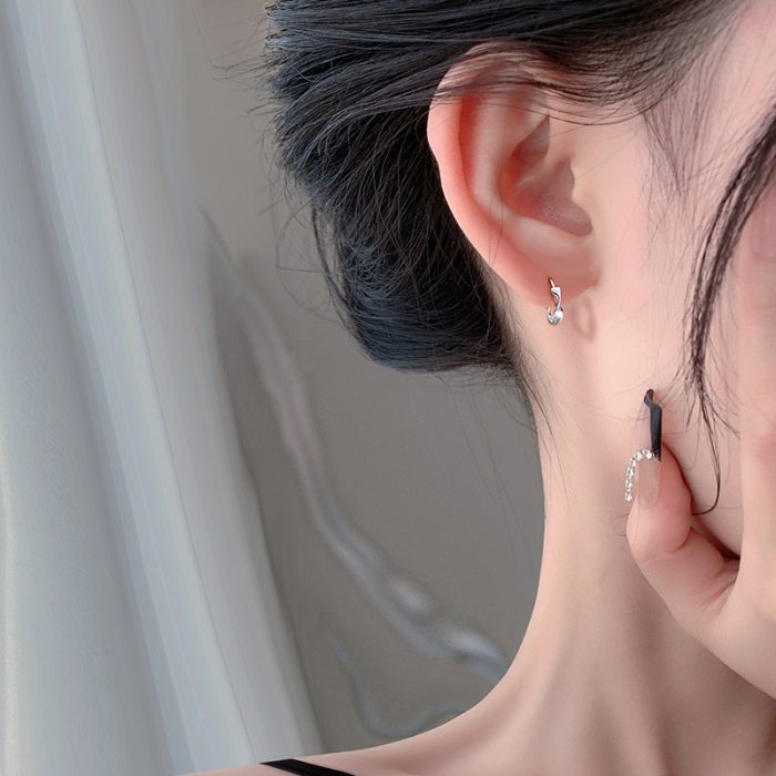 999 Fine Silver Möbius Hoop Earrings - Image 2