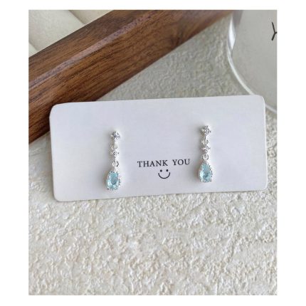 999 Fine Silver Summer Bestseller Teardrop CZ Stud Earrings - Image 3