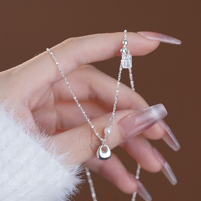 999 Fine Silver Chinese Style Chubby Fortune Tag Necklace - Image 3