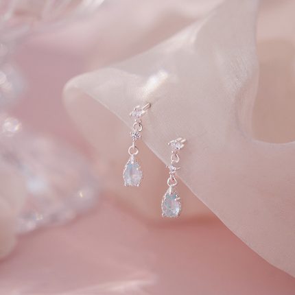 999 Fine Silver Personalized Teardrop CZ Stud Earrings - Image 6