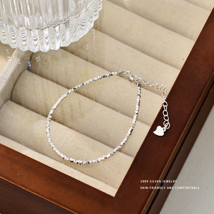 999 Fine Silver Broken Silver Bracelet - Image 5