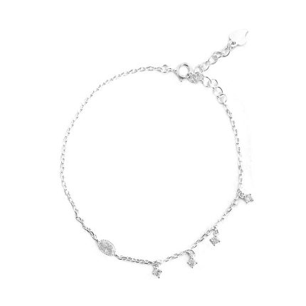 925 Sterling Silver Tetragram Eye Bracelet - Image 5