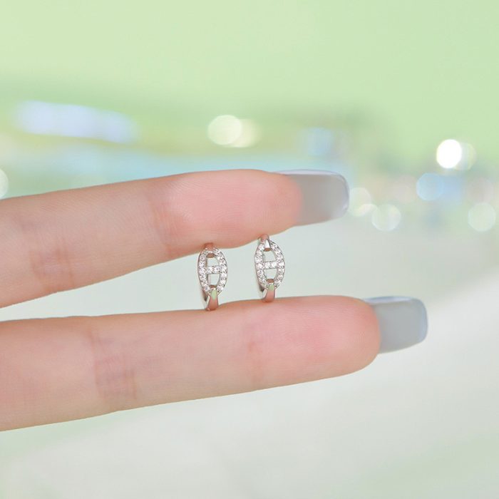999 Fine Silver Personalized Pig Nose Hoop Earrings - Image 3