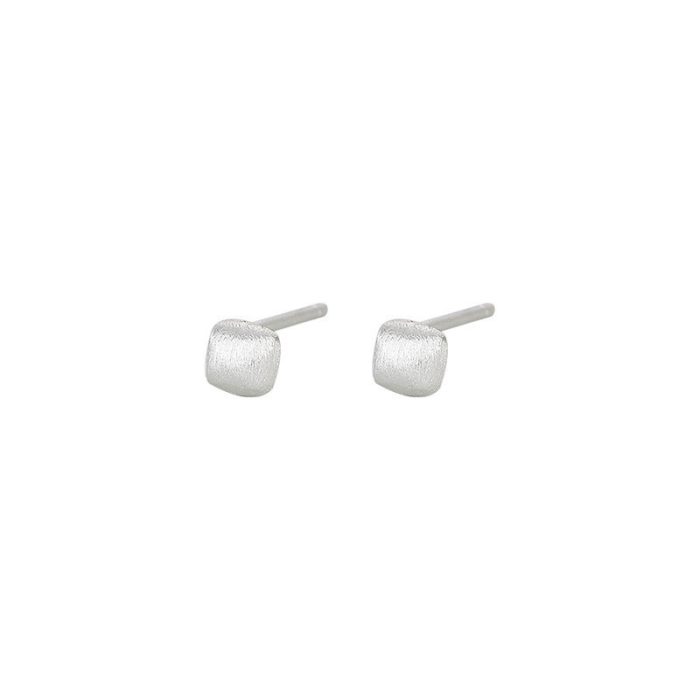 999 Fine Silver Heart Daily Geometric Stud Earrings - Image 3