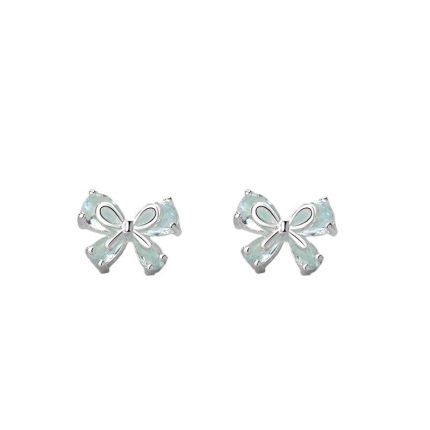 925 Sterling Silver Bow Stud Earrings