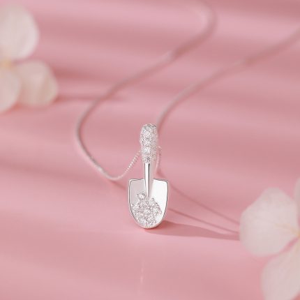 925 Sterling Silver Light Luxury Shovel Necklace - Image 6