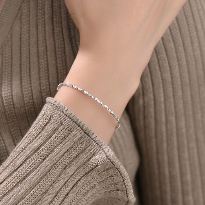 999 Fine Silver Broken Silver Bracelet - Image 3