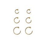 925 Sterling Silver Round Ball Hoop Earrings