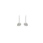 999 Fine Silver Yarn Ball Stud Earrings