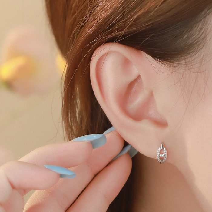 999 Fine Silver Personalized Pig Nose Hoop Earrings - Image 6