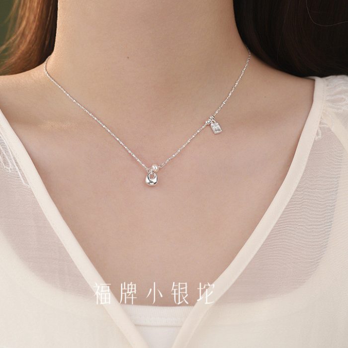 999 Fine Silver Chubby Fortune Tag Necklace - Image 4