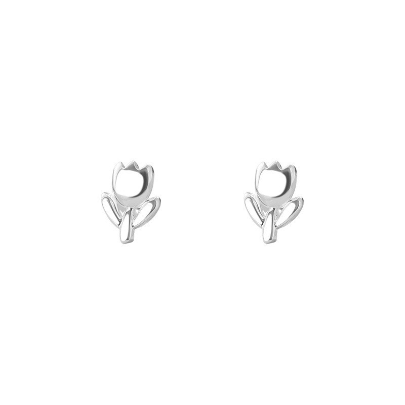 sg-11134201-825b3-ms4c95vwok5g96 999 Fine Silver Sweet Tulip Screw Back Earrings - Image 1