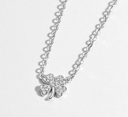999 Fine Silver Four Leaf Clover Necklace - Image 6