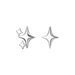 925 Sterling Silver Tetragram Stud Earrings