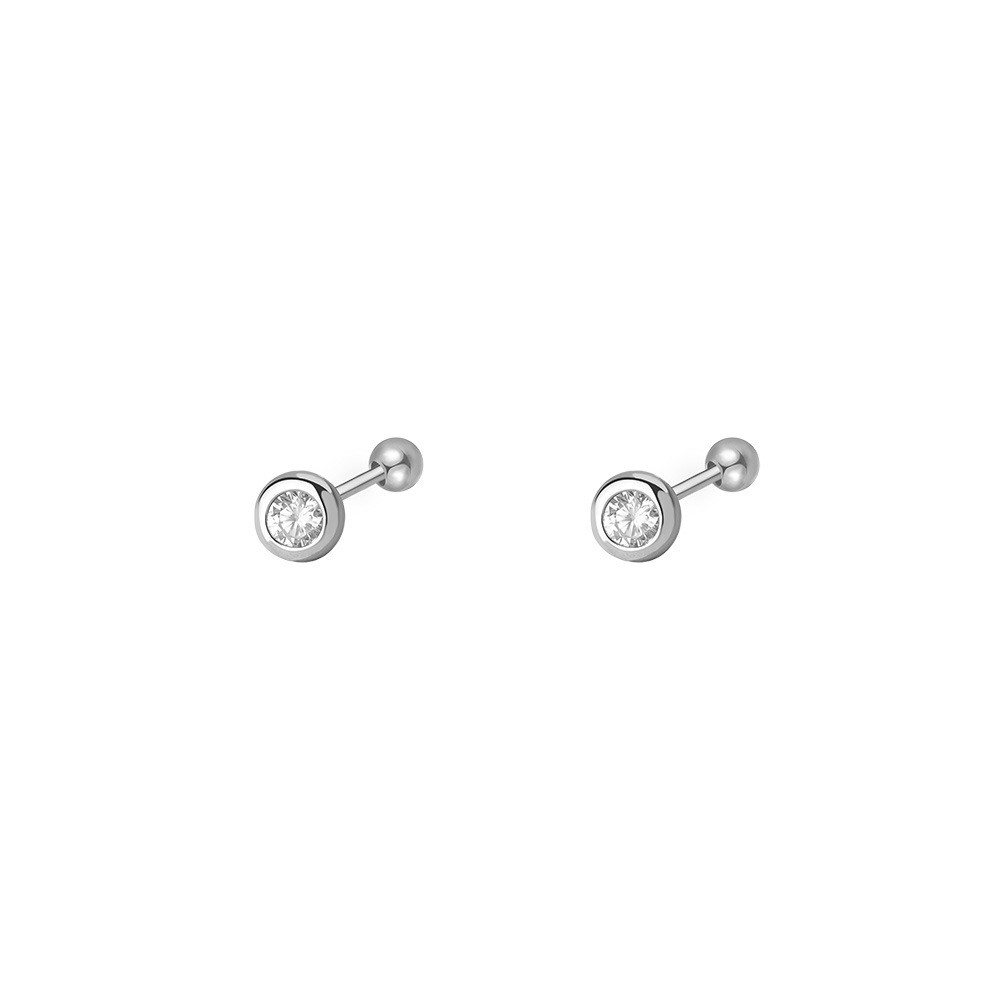 sg-11134201-825b9-ms4c94ub4q2o62 999 Fine Silver Needle Unique Minimalist CZ Screw Back Earrings - Image 1