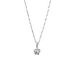 925 Sterling Silver Floral Pearl Necklace