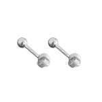 999 Fine Silver Knot Screw Back Earrings